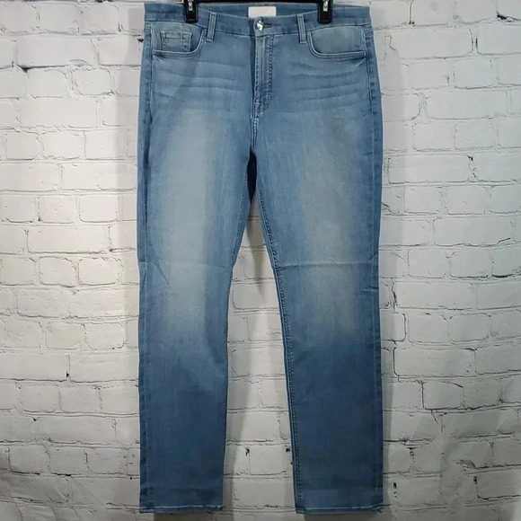 7 For All Mankind Jen 7 Slim Straight Leg Sculpting Jeans Medium Wash Size 16 - Picture 8 of 13